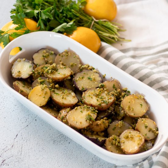 Lemon Olive Creamer Potatoes