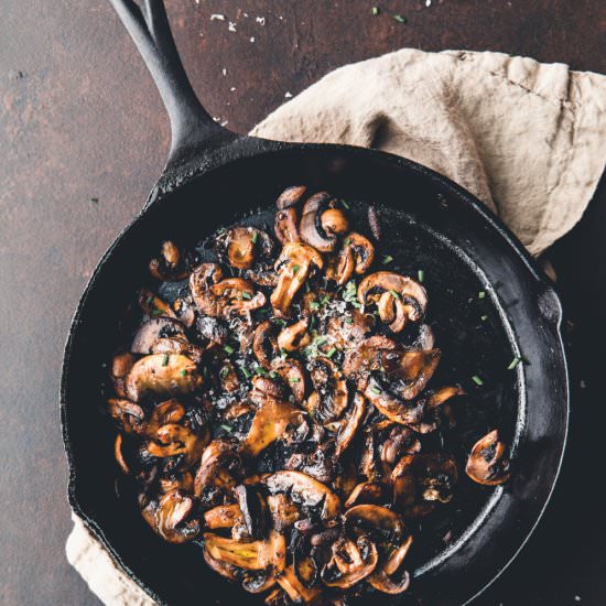 Bourbon Balsamic Mushrooms