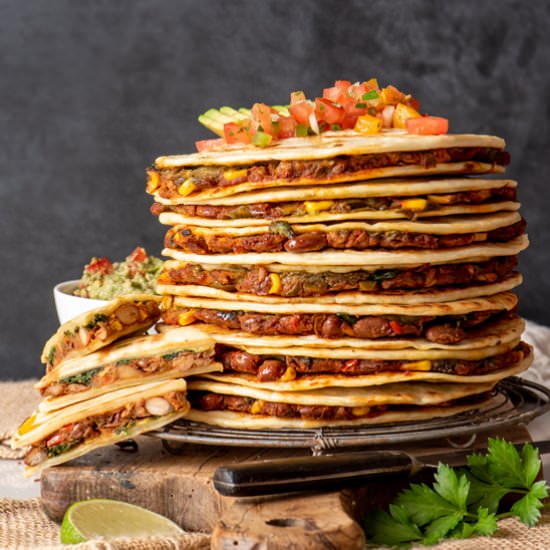 Pinto Bean and Greens Quesadilla