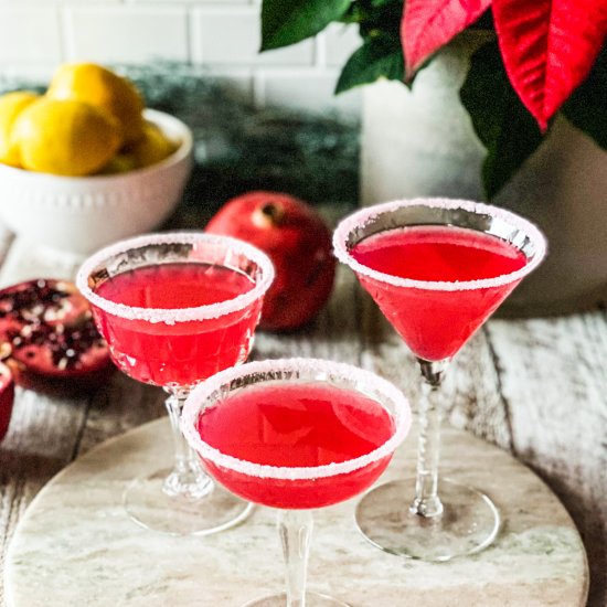 Pomegranate Lemon Drop Martini