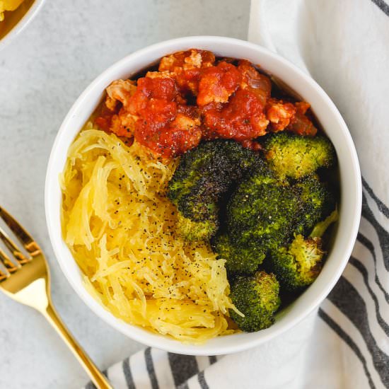 Spaghetti Squash Spaghetti Bowls