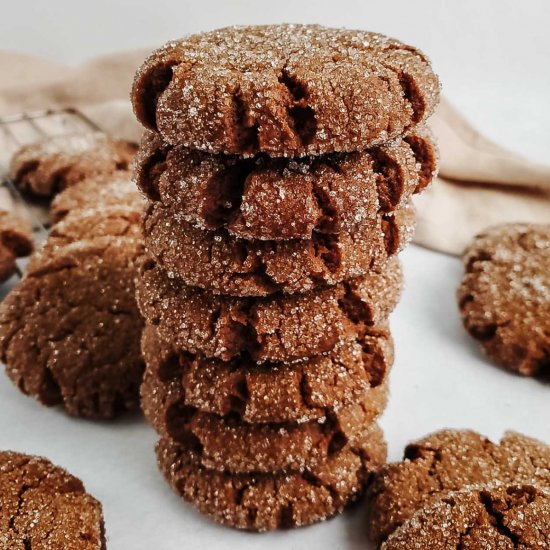 vegan ginger molasses cookies