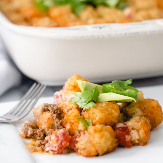 Taco Tater Tot Casserole