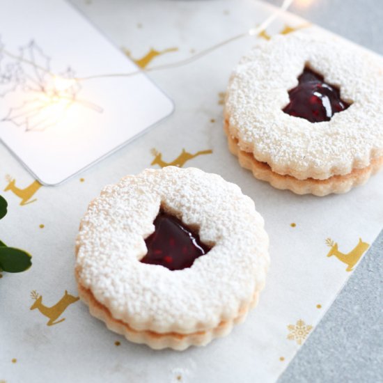 Christmas Linzer Cookies