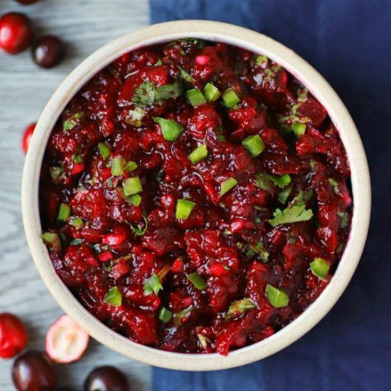 Tasty Jalapeno Cranberry Salsa