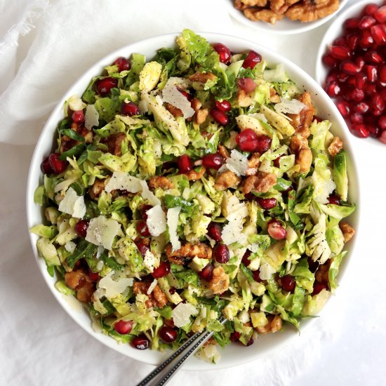 Pomegranate Brussels Sprout Salad