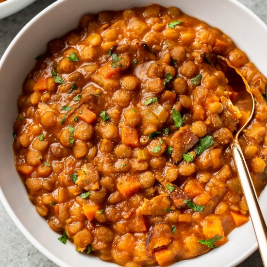 instant pot lentil stew