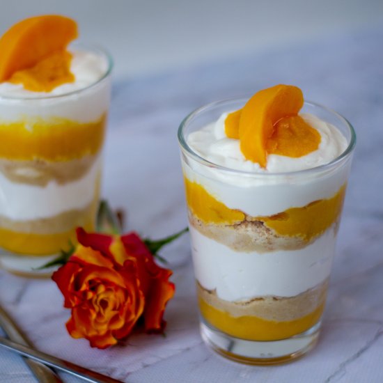 Peach and cheese dessert