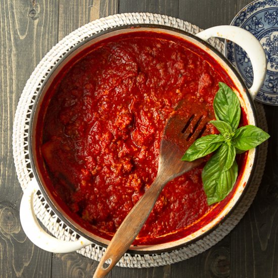 Family Style Easy Spaghetti Sauce