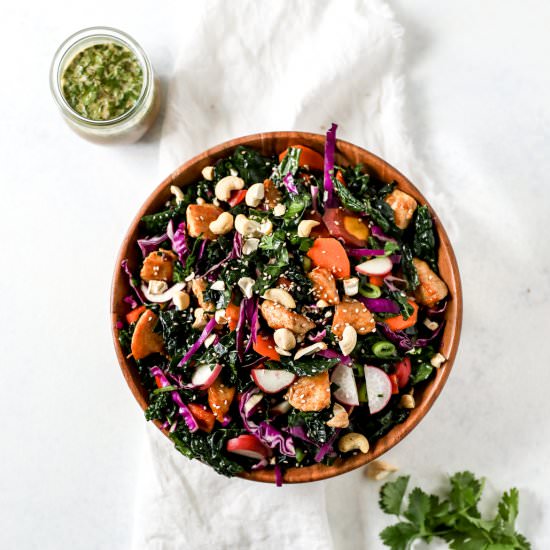 No-soy Chicken Teriyaki Kale Salad