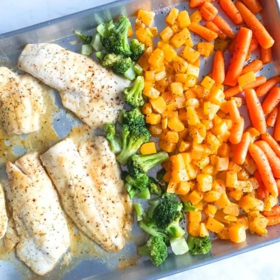 Sheet Pan Honey-Mustard Haddock