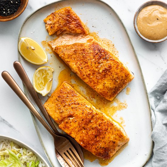 Oven Roasted Salmon with Rice