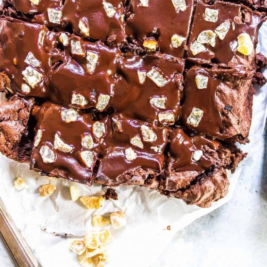 Gluten-Free Fudgy Ginger Brownies