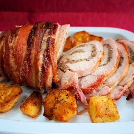 stuffed turkey roll