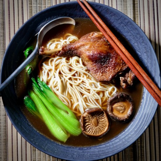 Braised duck noodle soup