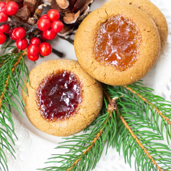 Vegan Thumbprint Cookies