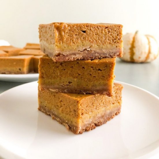 Pumpkin Pie Bars w/Shortbread Crust