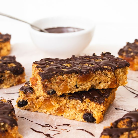 Chocolate Apricot Flapjacks