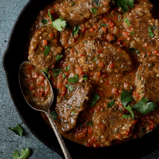 Cajun-Smothered Pork Medallions