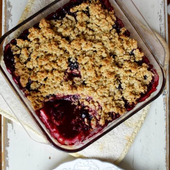 Triple Berry Crisp with Oat Crumble