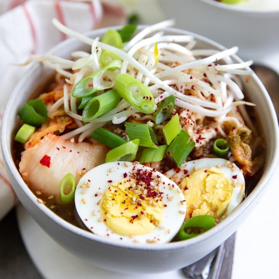 Kimchi Ramen Noodle Soup