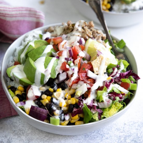 Chili Verde Pork Burrito Bowls