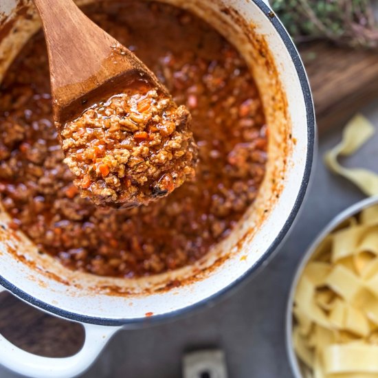 Ground Beef Meat Sauce with Stout