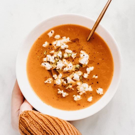 Cumin Carrot Soup with Feta