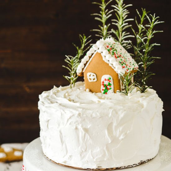 Gingerbread House Layer Cake