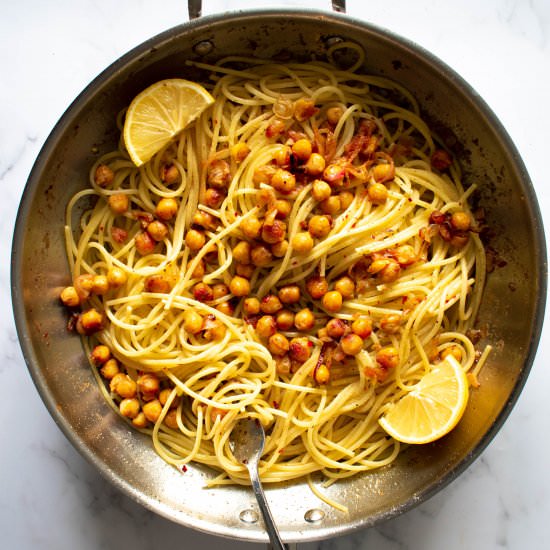 Lemony Pasta With Chickpeas