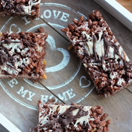 Chocolate Orange Rice Krispie Bars