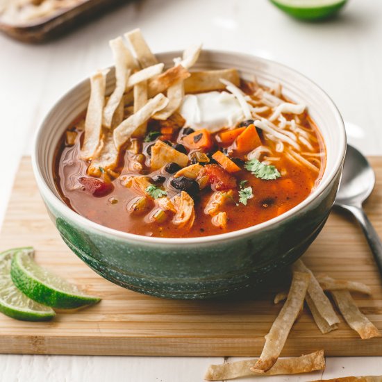 Leftover Turkey Tortilla Soup