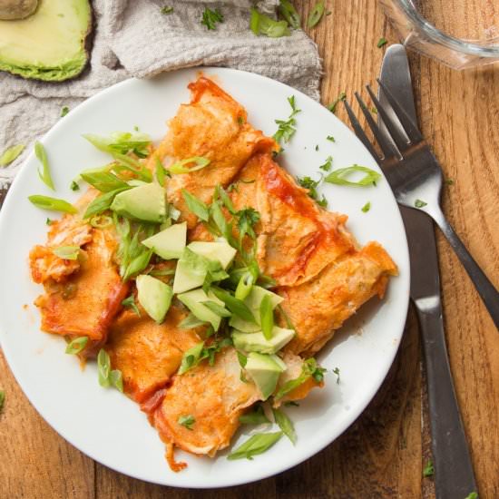 Mashed Potato Enchiladas