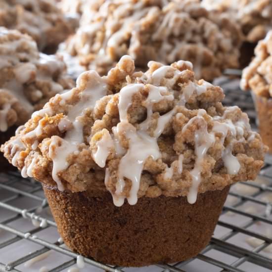 Pumpkin Crumb Cake Muffins with Map