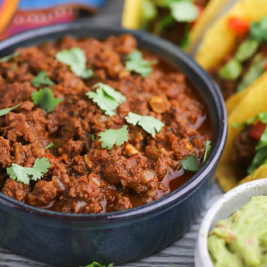 Saucy Crockpot Taco Meat