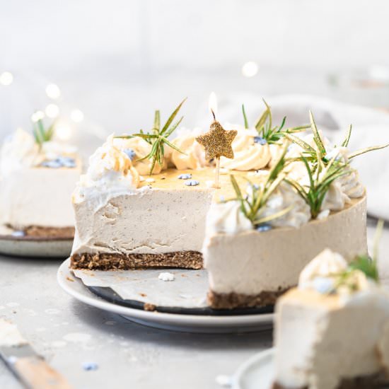 Vegan Eggnog Cheesecake