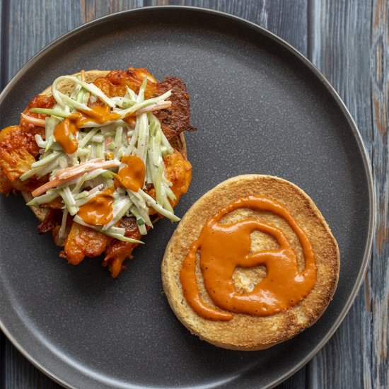 Crispy Buffalo Cauliflower Sandwich