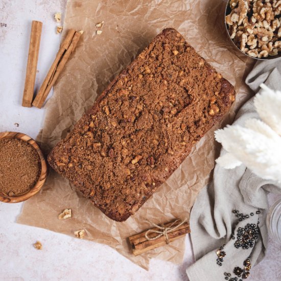 Cinnamon Coffee Streusel Loaf Cake