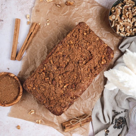 Cinnamon Streusel Coffee Loaf Cake