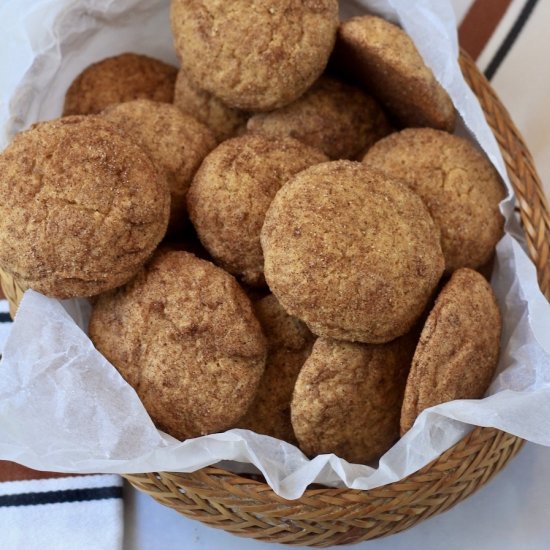 Pumpkin Spice Snickerdoodle Cookies