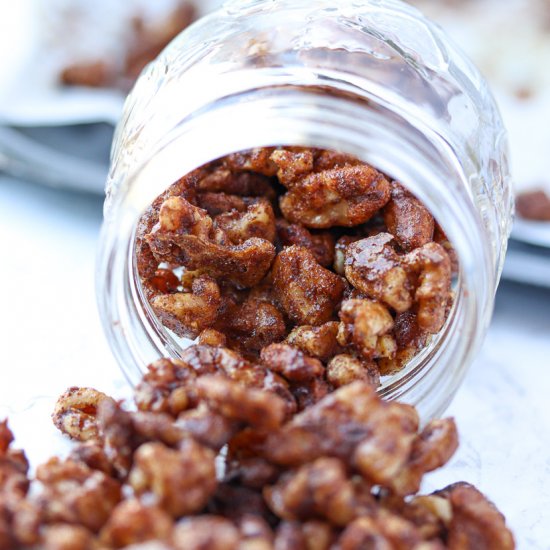 Spiced Walnuts with brown sugar