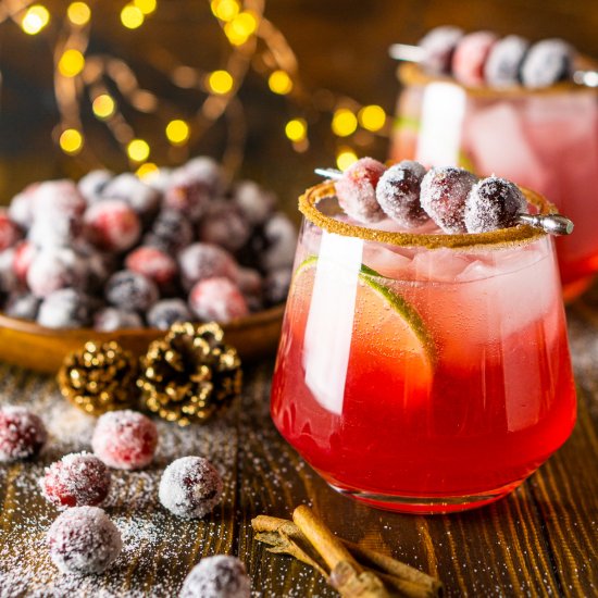 Bubbly Cranberry-Ginger Margarita