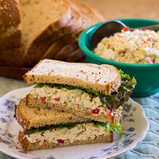 Vegetarian Chicken Salad with Tofu