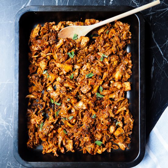 One Pan BBQ-Sage Jackfruit