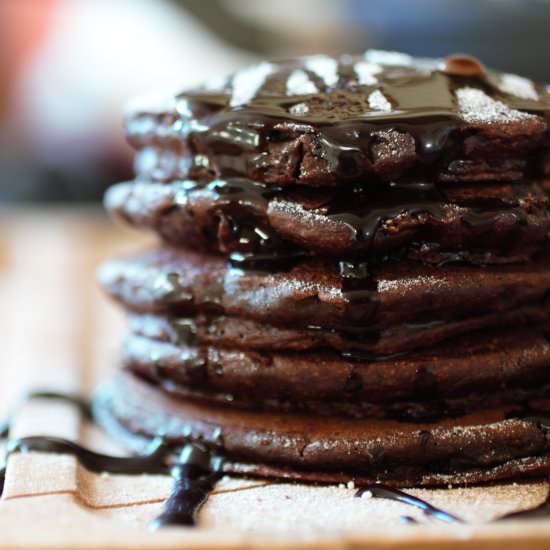 Vegan Mint Chocolate Pancakes