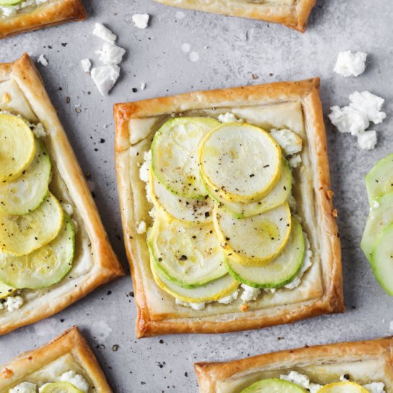 Zucchini Puff Pastry Tarts