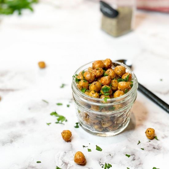 Air Fryer Garlic Herb Chickpeas