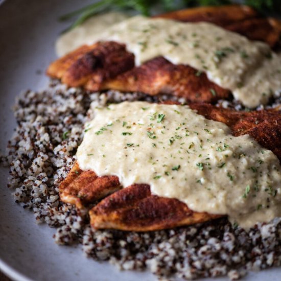 Flounder with Pontchartrain Sauce