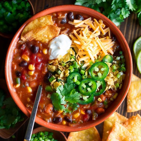 Vegetarian Enchilada Soup