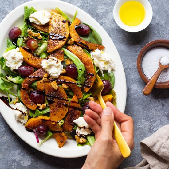 ROASTED BUTTERNUT SQUASH SALAD WITH